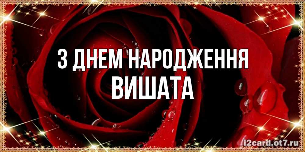 Открытка на каждый день з підписом, Вишата З Днем народження цветок в росе на день рождения Прикольна листівка з побажанням онлайн скачати безкоштовно 