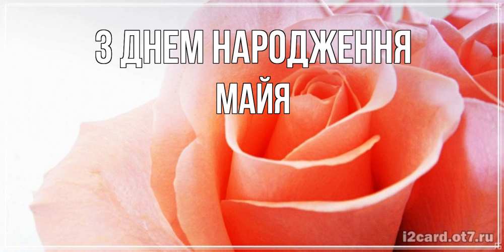 Открытка на каждый день з підписом, Майя З Днем народження розы для поздравления с днем рождения Прикольна листівка з побажанням онлайн скачати безкоштовно 