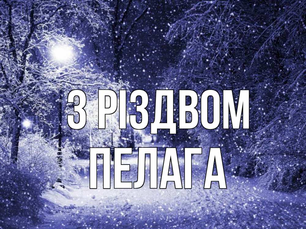 Открытка на каждый день з підписом, Пелага З Різдвом зима, снег, фонарь Прикольна листівка з побажанням онлайн скачати безкоштовно 