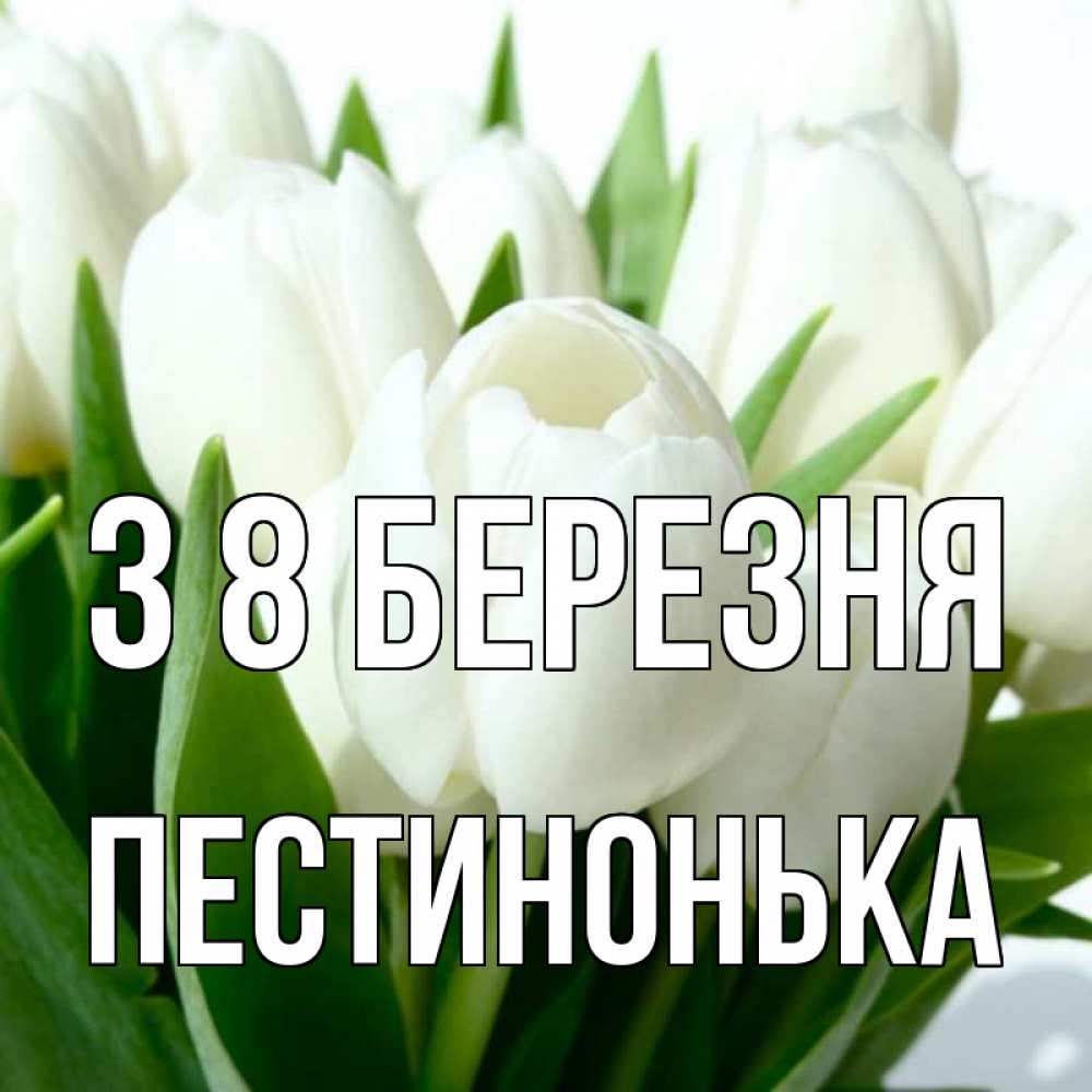 Открытка на каждый день з підписом, Пестинонька З 8 БЕРЕЗНЯ цветы Прикольна листівка з побажанням онлайн скачати безкоштовно 