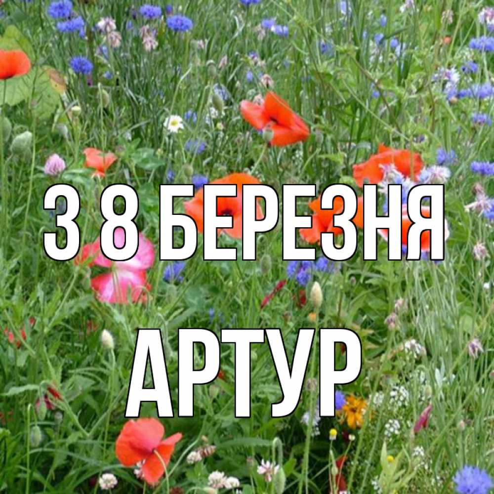 Открытка на каждый день з підписом, Артур З 8 БЕРЕЗНЯ международный женский день 4 Прикольна листівка з побажанням онлайн скачати безкоштовно 