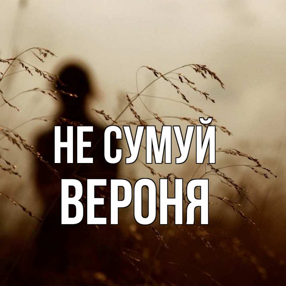 Открытка на каждый день з підписом, Вероня Не сумуй грусть Прикольна листівка з побажанням онлайн скачати безкоштовно 