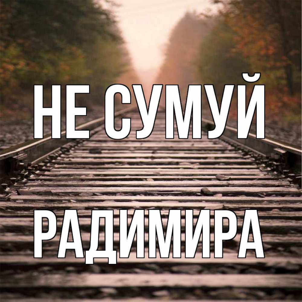 Открытка на каждый день з підписом, Радимира Не сумуй лес и железная дорога Прикольна листівка з побажанням онлайн скачати безкоштовно 