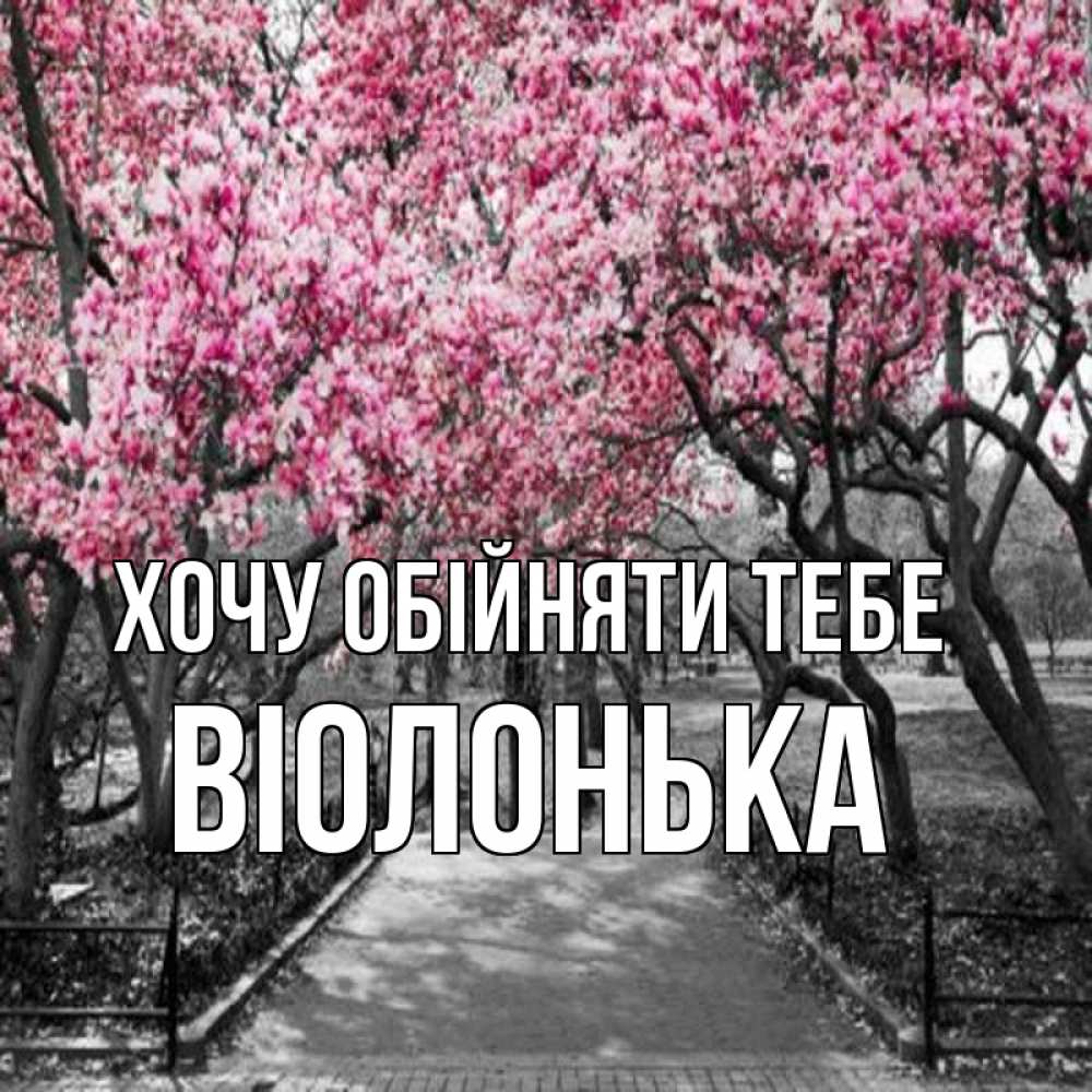 Открытка на каждый день з підписом, Віолонька Хочу обійняти тебе обработанное фото Прикольна листівка з побажанням онлайн скачати безкоштовно 