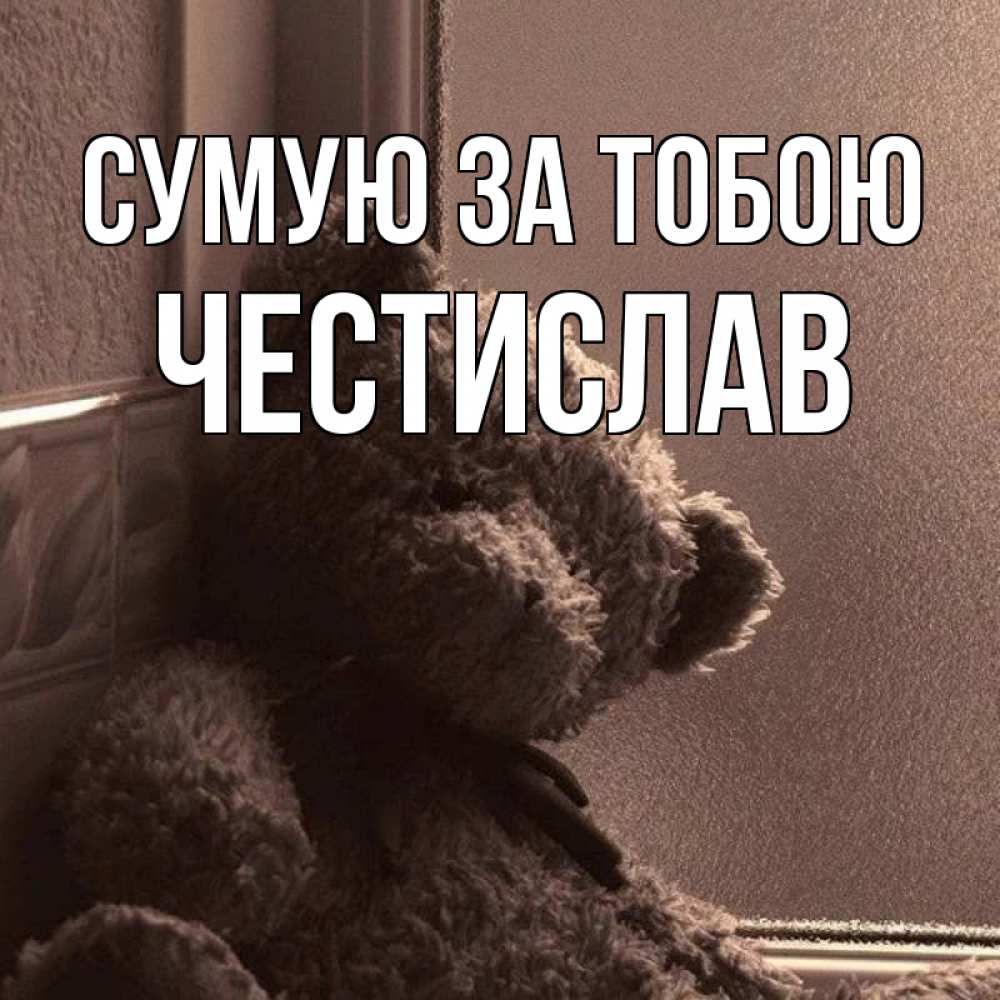Открытка на каждый день з підписом, Честислав Сумую за тобою скучаем тут Прикольна листівка з побажанням онлайн скачати безкоштовно 