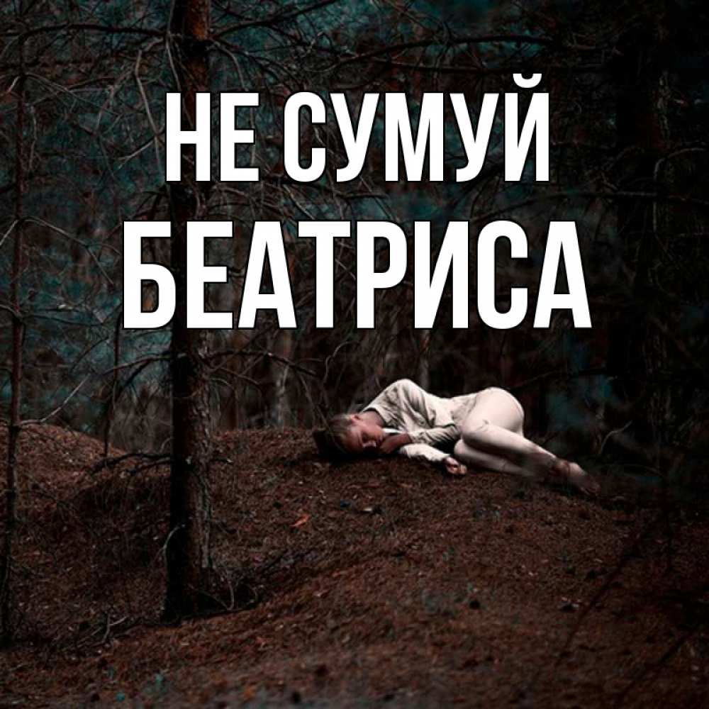 Открытка на каждый день з підписом, Беатриса Не сумуй лес Прикольна листівка з побажанням онлайн скачати безкоштовно 
