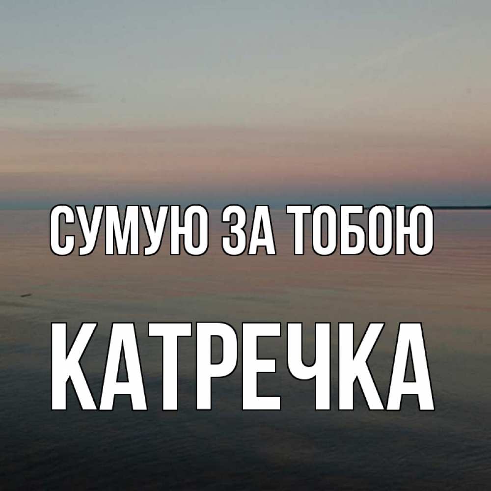 Открытка на каждый день з підписом, Катречка Сумую за тобою пусто Прикольна листівка з побажанням онлайн скачати безкоштовно 
