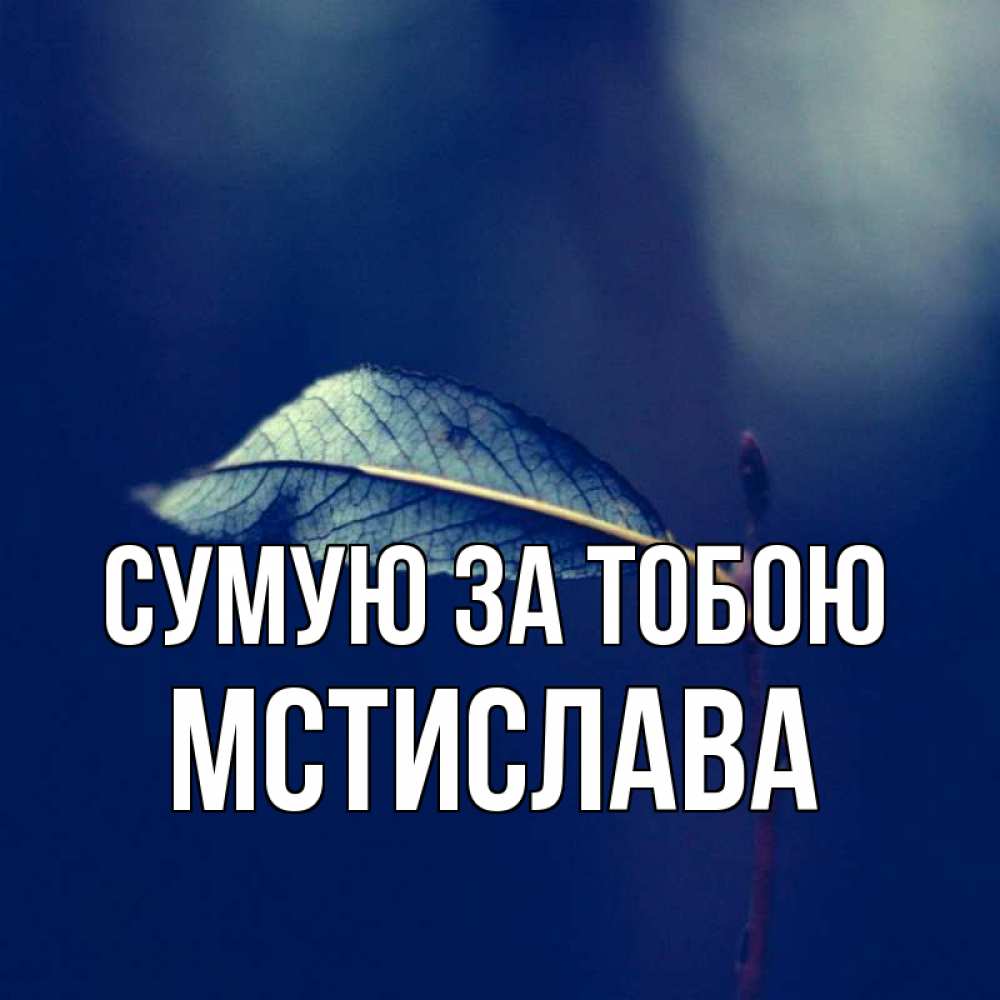 Открытка на каждый день з підписом, Мстислава Сумую за тобою одна ветка 1 Прикольна листівка з побажанням онлайн скачати безкоштовно 