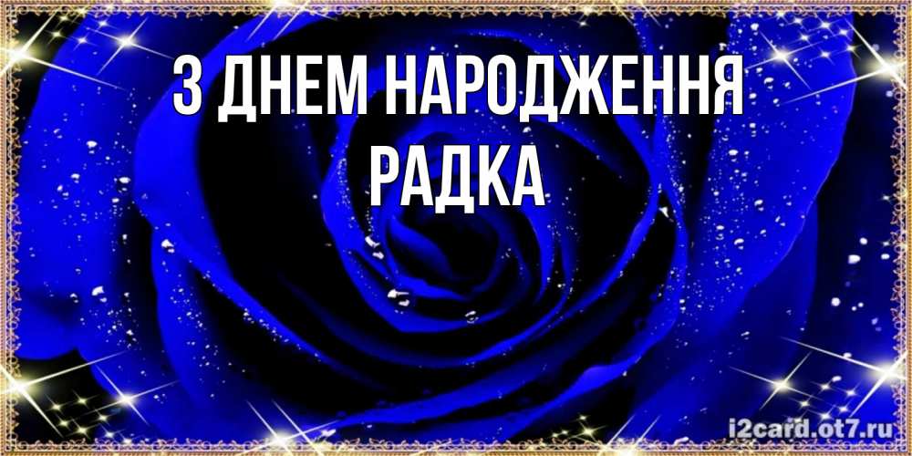 Открытка на каждый день з підписом, Радка З Днем народження голубые цветы в росе Прикольна листівка з побажанням онлайн скачати безкоштовно 