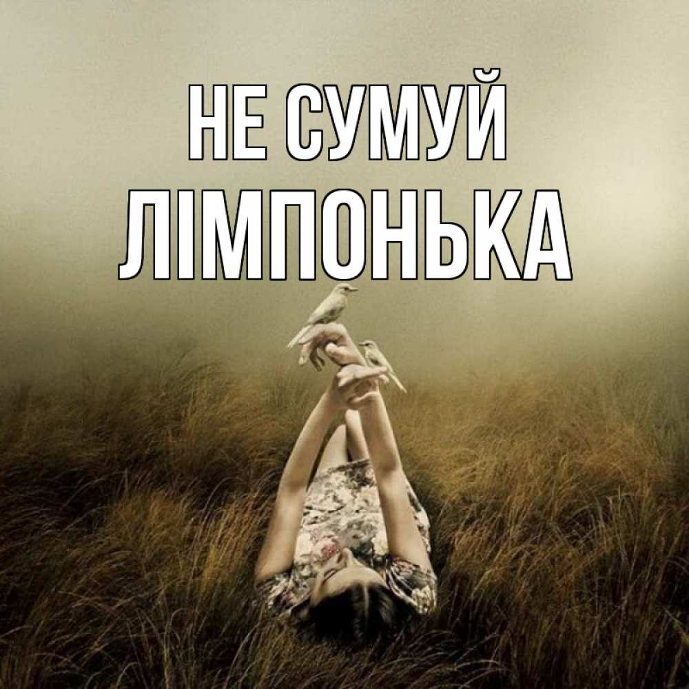 Открытка на каждый день з підписом, Лімпонька Не сумуй поле и туман Прикольна листівка з побажанням онлайн скачати безкоштовно 