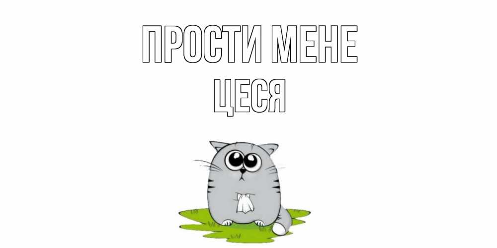 Открытка на каждый день з підписом, Цеся Прости мене открытка с котиком просящим прощения Прикольна листівка з побажанням онлайн скачати безкоштовно 