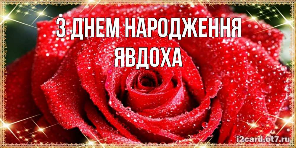 Открытка на каждый день з підписом, Явдоха З Днем народження роса и роза. открытка с красивой розой Прикольна листівка з побажанням онлайн скачати безкоштовно 
