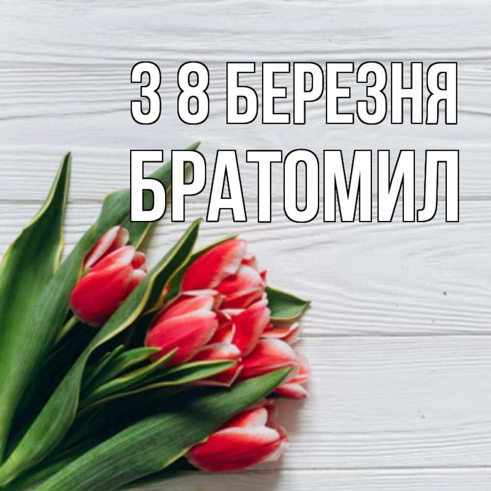 Открытка на каждый день з підписом, Братомил З 8 БЕРЕЗНЯ весна 2 Прикольна листівка з побажанням онлайн скачати безкоштовно 