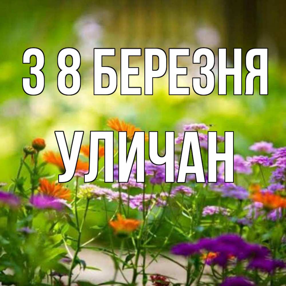 Открытка на каждый день з підписом, Уличан З 8 БЕРЕЗНЯ цветы Прикольна листівка з побажанням онлайн скачати безкоштовно 