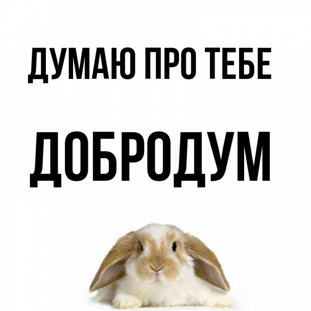 Открытка на каждый день з підписом, Добродум Думаю про тебе подписать своими руками онлайн Прикольна листівка з побажанням онлайн скачати безкоштовно 