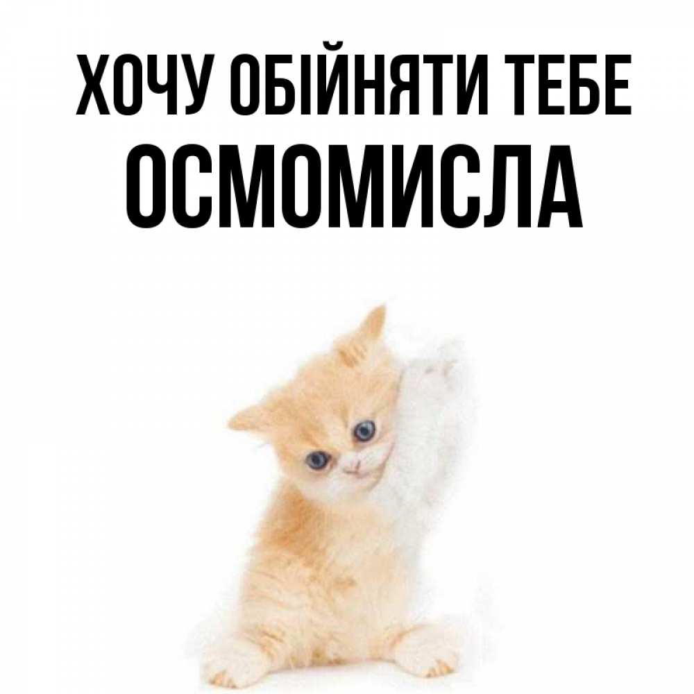 Открытка на каждый день з підписом, Осмомисла Хочу обійняти тебе я хочу очень скорее обнимаешек Прикольна листівка з побажанням онлайн скачати безкоштовно 
