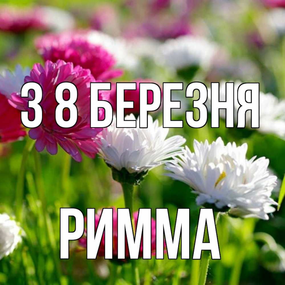 Открытка на каждый день з підписом, Римма З 8 БЕРЕЗНЯ международный женский день 1 Прикольна листівка з побажанням онлайн скачати безкоштовно 