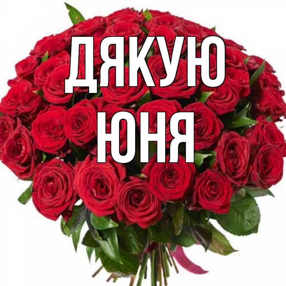 Открытка на каждый день з підписом, Юня Дякую букет красных роз Прикольна листівка з побажанням онлайн скачати безкоштовно 