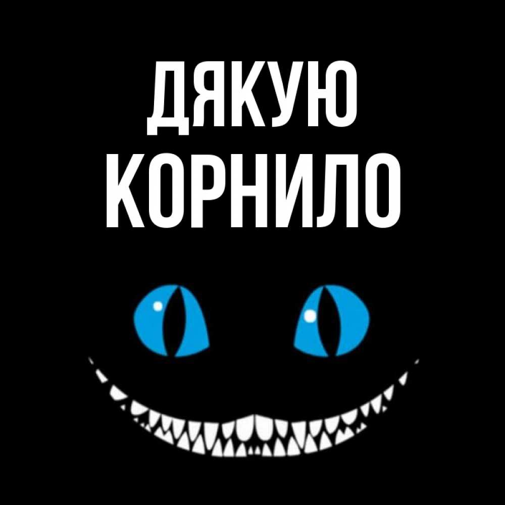 Открытка на каждый день з підписом, Корнило Дякую благодарю от чеширика Прикольна листівка з побажанням онлайн скачати безкоштовно 
