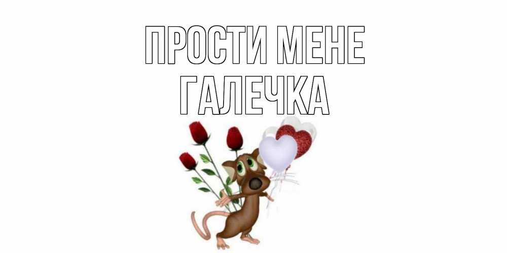 Открытка на каждый день з підписом, Галечка Прости мене прости Прикольна листівка з побажанням онлайн скачати безкоштовно 