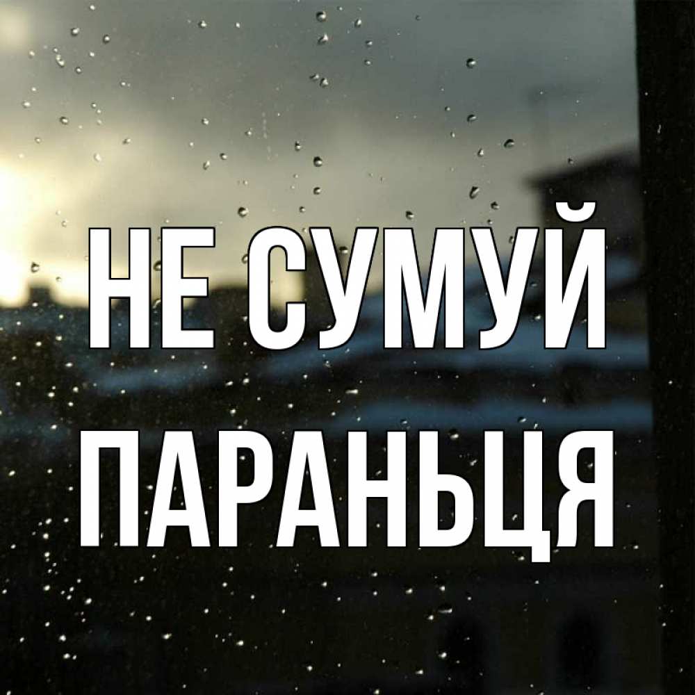 Открытка на каждый день з підписом, Параньця Не сумуй вид на крыши Прикольна листівка з побажанням онлайн скачати безкоштовно 