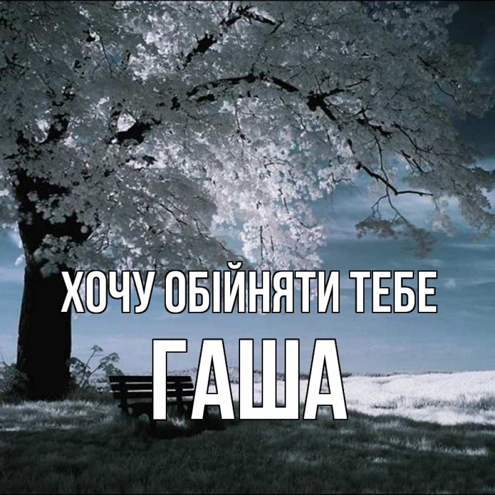 Открытка на каждый день з підписом, Гаша Хочу обійняти тебе дерево Прикольна листівка з побажанням онлайн скачати безкоштовно 