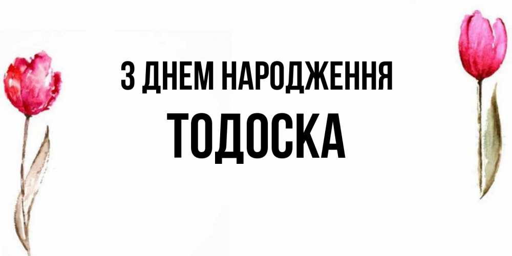 Открытка на каждый день з підписом, Тодоска З Днем народження открытки акварелью с цветами Прикольна листівка з побажанням онлайн скачати безкоштовно 