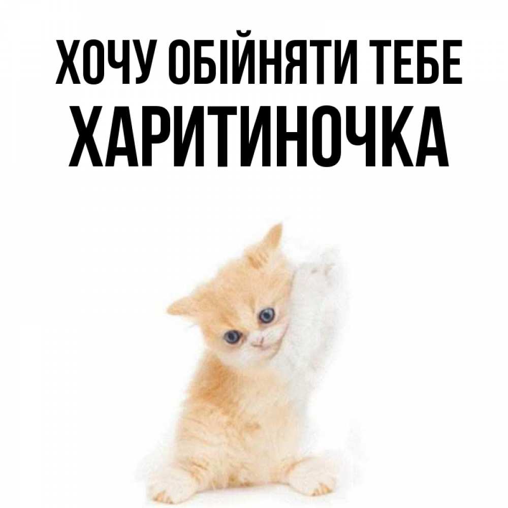 Открытка на каждый день з підписом, Харитиночка Хочу обійняти тебе я хочу очень скорее обнимаешек Прикольна листівка з побажанням онлайн скачати безкоштовно 