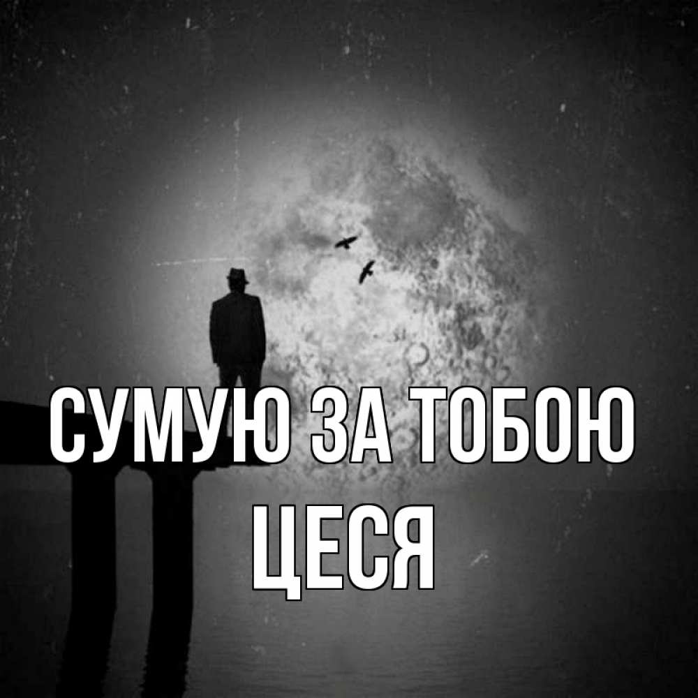 Открытка на каждый день з підписом, Цеся Сумую за тобою мост 1 Прикольна листівка з побажанням онлайн скачати безкоштовно 