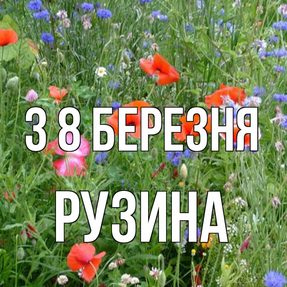 Открытка на каждый день з підписом, Рузина З 8 БЕРЕЗНЯ международный женский день 4 Прикольна листівка з побажанням онлайн скачати безкоштовно 