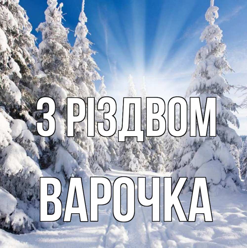 Открытка на каждый день з підписом, Варочка З Різдвом зима, лес Прикольна листівка з побажанням онлайн скачати безкоштовно 