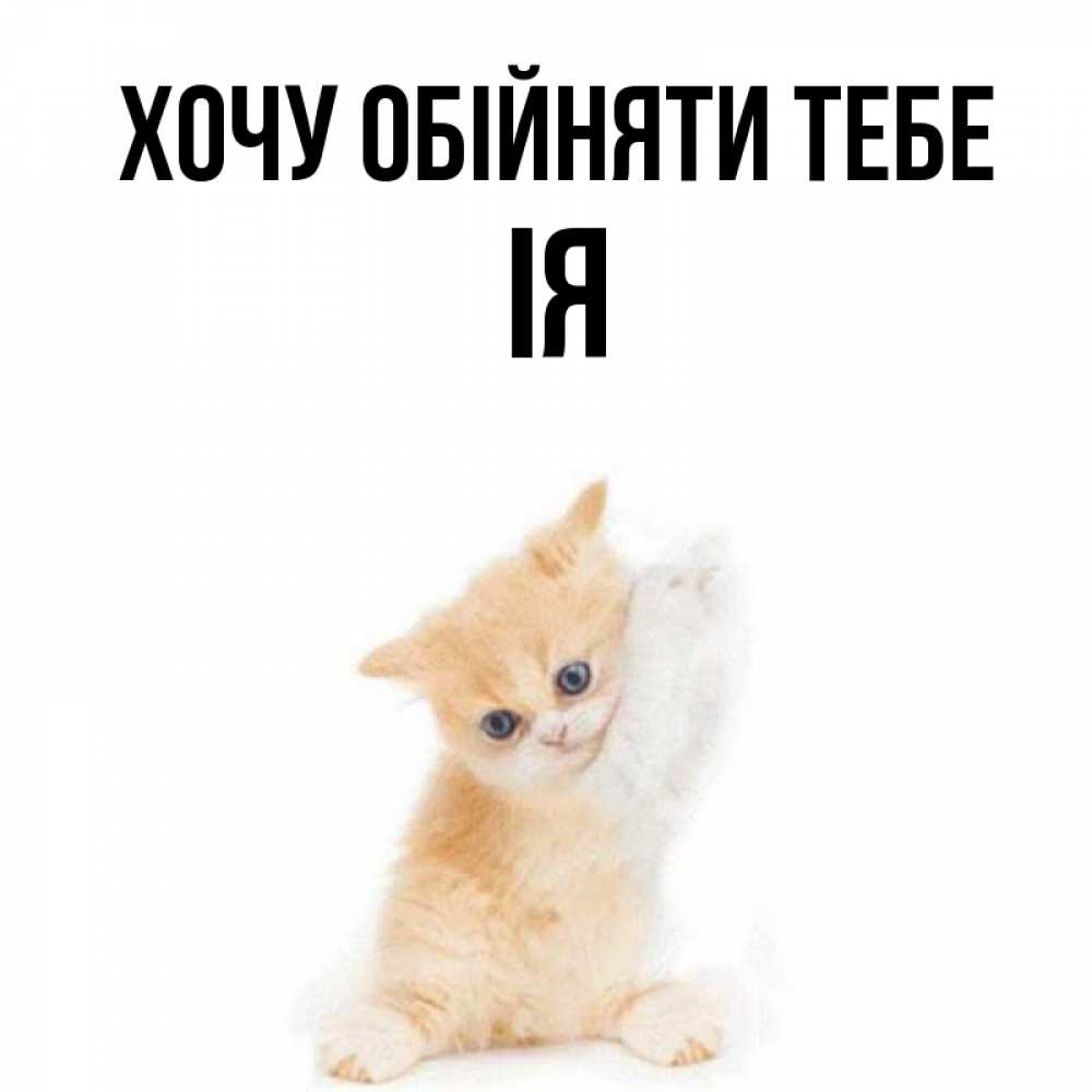 Открытка на каждый день з підписом, Ія Хочу обійняти тебе я хочу очень скорее обнимаешек Прикольна листівка з побажанням онлайн скачати безкоштовно 