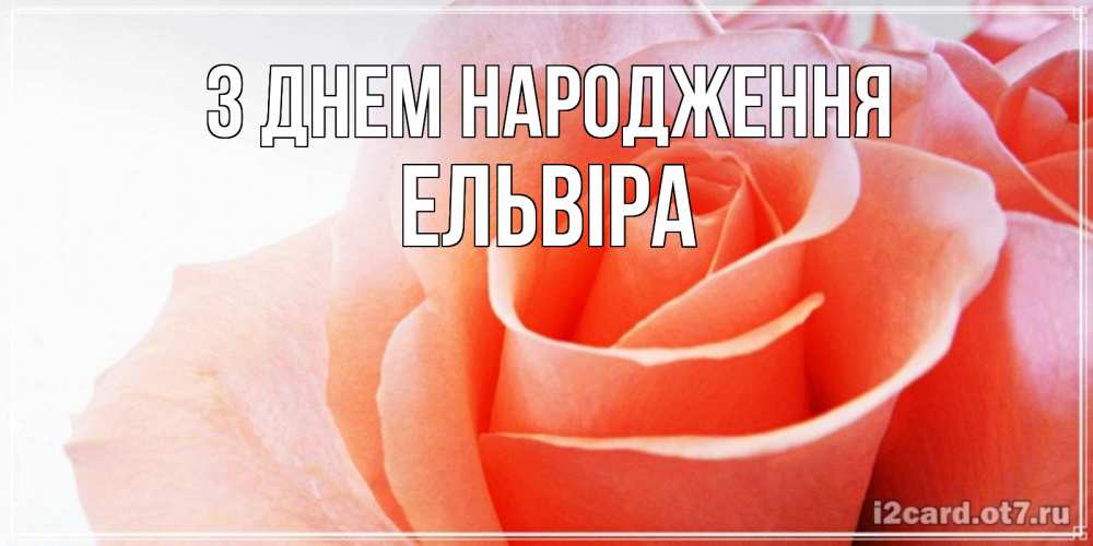 Открытка на каждый день з підписом, Ельвіра З Днем народження розы для поздравления с днем рождения Прикольна листівка з побажанням онлайн скачати безкоштовно 