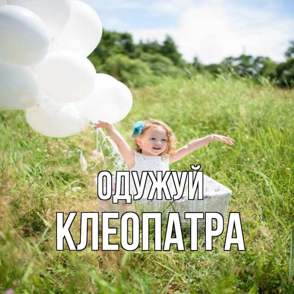 Открытка на каждый день з підписом, Клеопатра Одужуй девочка сидит в корзине наверное от этого больной должен выздороветь Прикольна листівка з побажанням онлайн скачати безкоштовно 