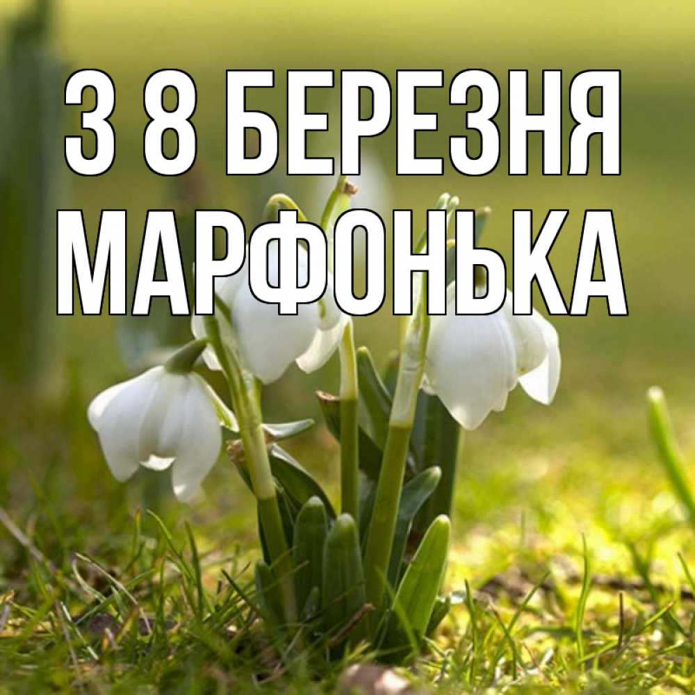 Открытка на каждый день з підписом, Марфонька З 8 БЕРЕЗНЯ ранние цветы 2 Прикольна листівка з побажанням онлайн скачати безкоштовно 
