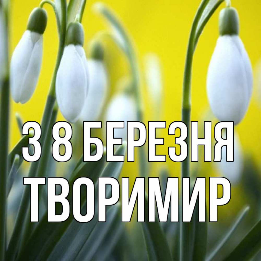 Открытка на каждый день з підписом, Творимир З 8 БЕРЕЗНЯ весенние цветы Прикольна листівка з побажанням онлайн скачати безкоштовно 