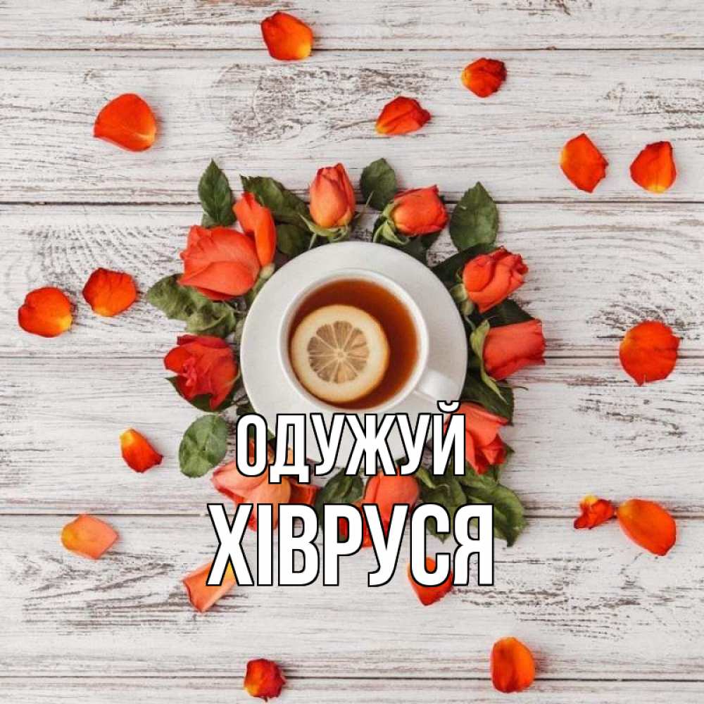 Открытка на каждый день з підписом, Хівруся Одужуй фон из досок Прикольна листівка з побажанням онлайн скачати безкоштовно 