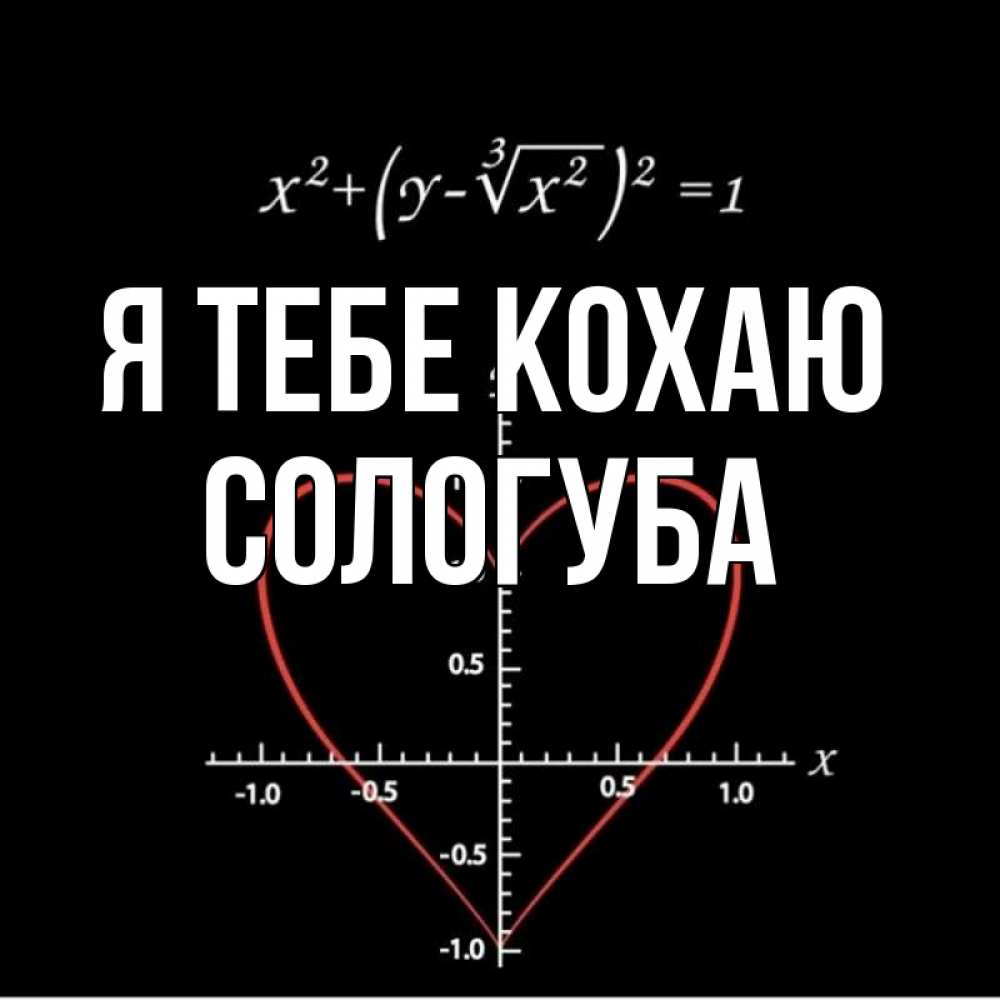 Открытка на каждый день з підписом, Сологуба Я тебе кохаю сердечная формула Прикольна листівка з побажанням онлайн скачати безкоштовно 
