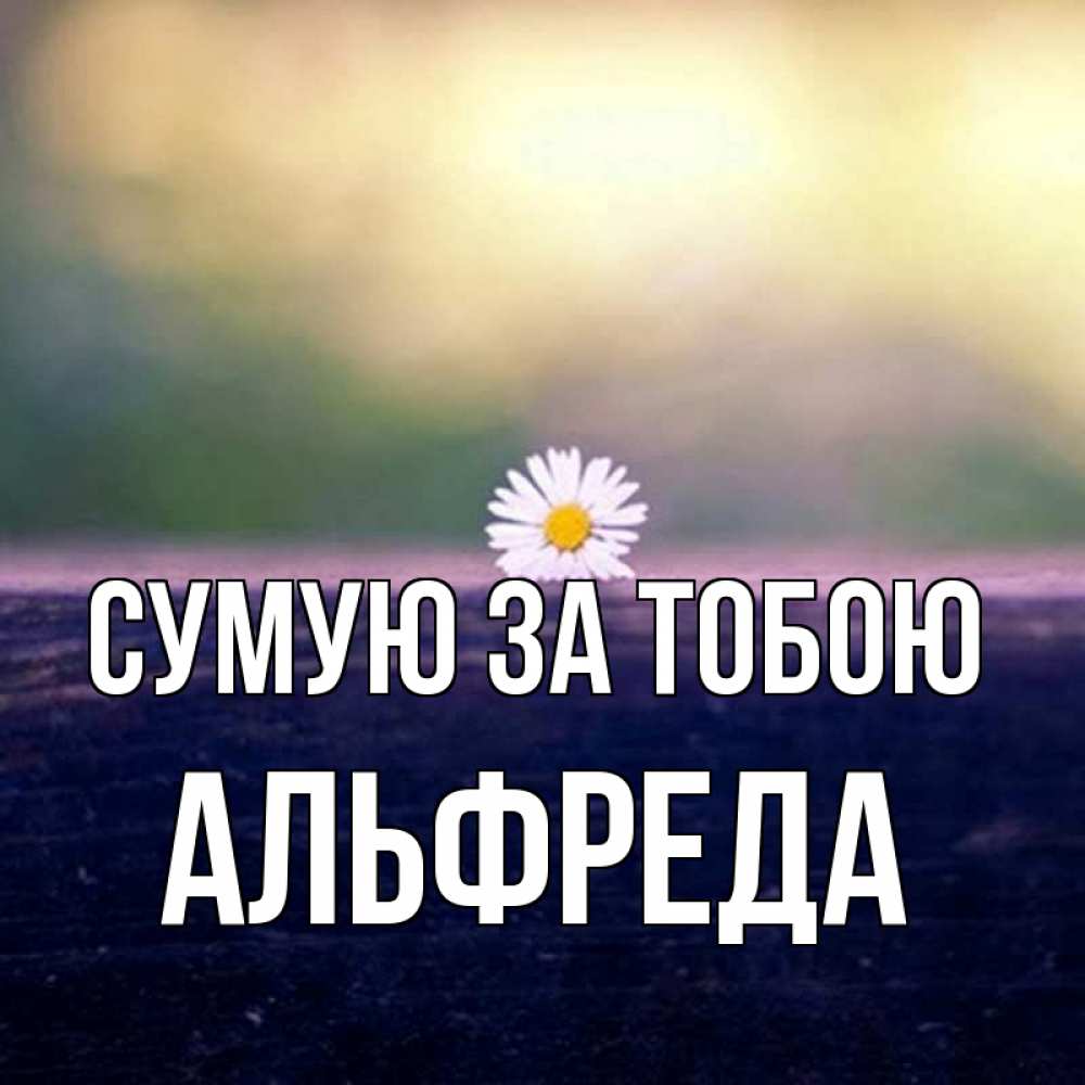 Открытка на каждый день з підписом, Альфреда Сумую за тобою приходи в гости Прикольна листівка з побажанням онлайн скачати безкоштовно 