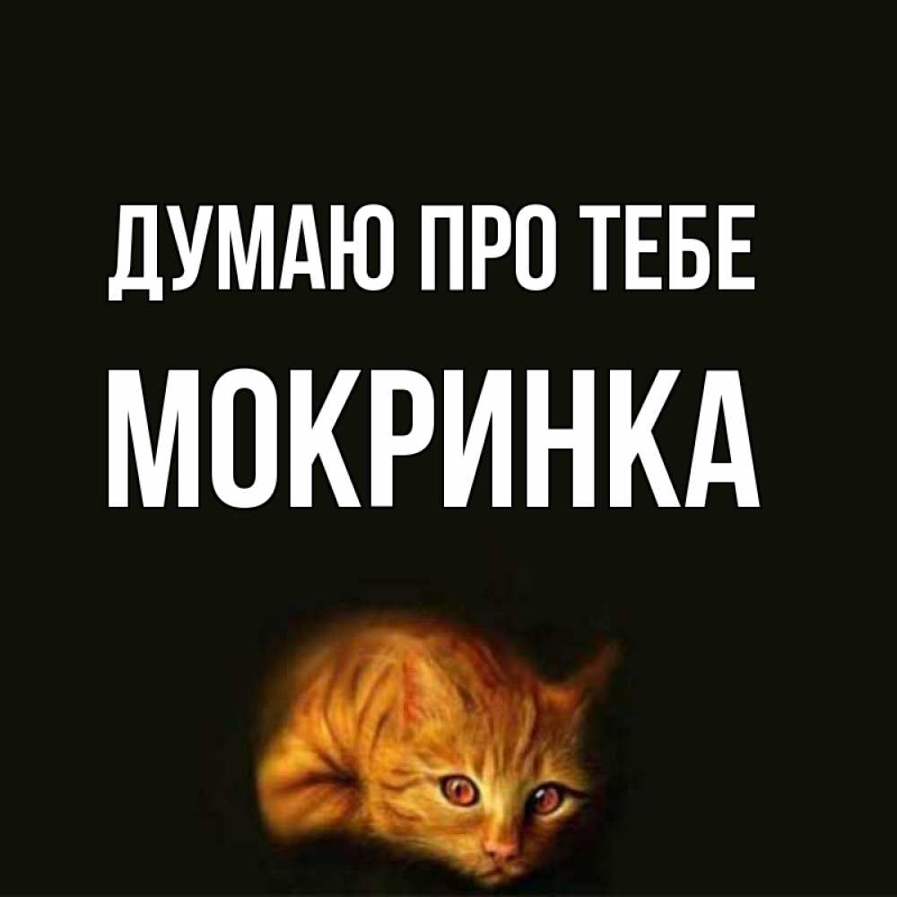 Открытка на каждый день з підписом, Мокринка Думаю про тебе рыжий Прикольна листівка з побажанням онлайн скачати безкоштовно 
