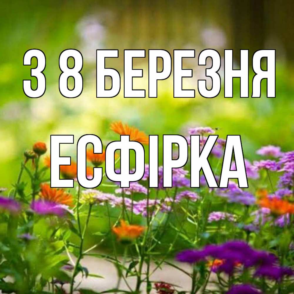 Открытка на каждый день з підписом, Есфірка З 8 БЕРЕЗНЯ цветы Прикольна листівка з побажанням онлайн скачати безкоштовно 