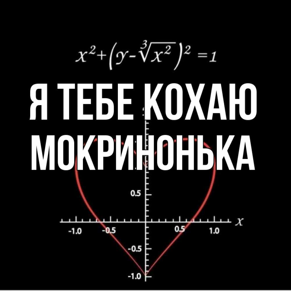 Открытка на каждый день з підписом, Мокринонька Я тебе кохаю сердечная формула Прикольна листівка з побажанням онлайн скачати безкоштовно 