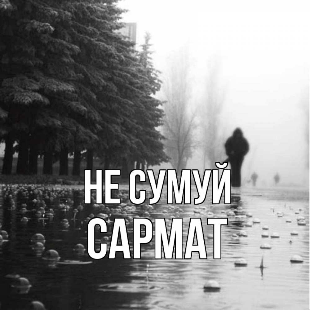 Открытка на каждый день з підписом, Сармат Не сумуй улица под дождем Прикольна листівка з побажанням онлайн скачати безкоштовно 