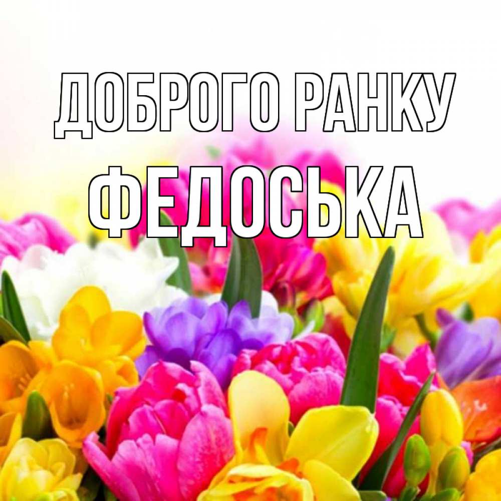 Открытка на каждый день з підписом, Федоська Доброго ранку создать открытку со свое подписью Прикольна листівка з побажанням онлайн скачати безкоштовно 