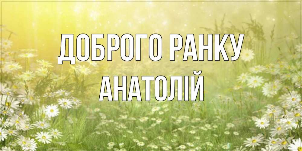 Открытка на каждый день з підписом, Анатолій Доброго ранку доброе утро Прикольна листівка з побажанням онлайн скачати безкоштовно 