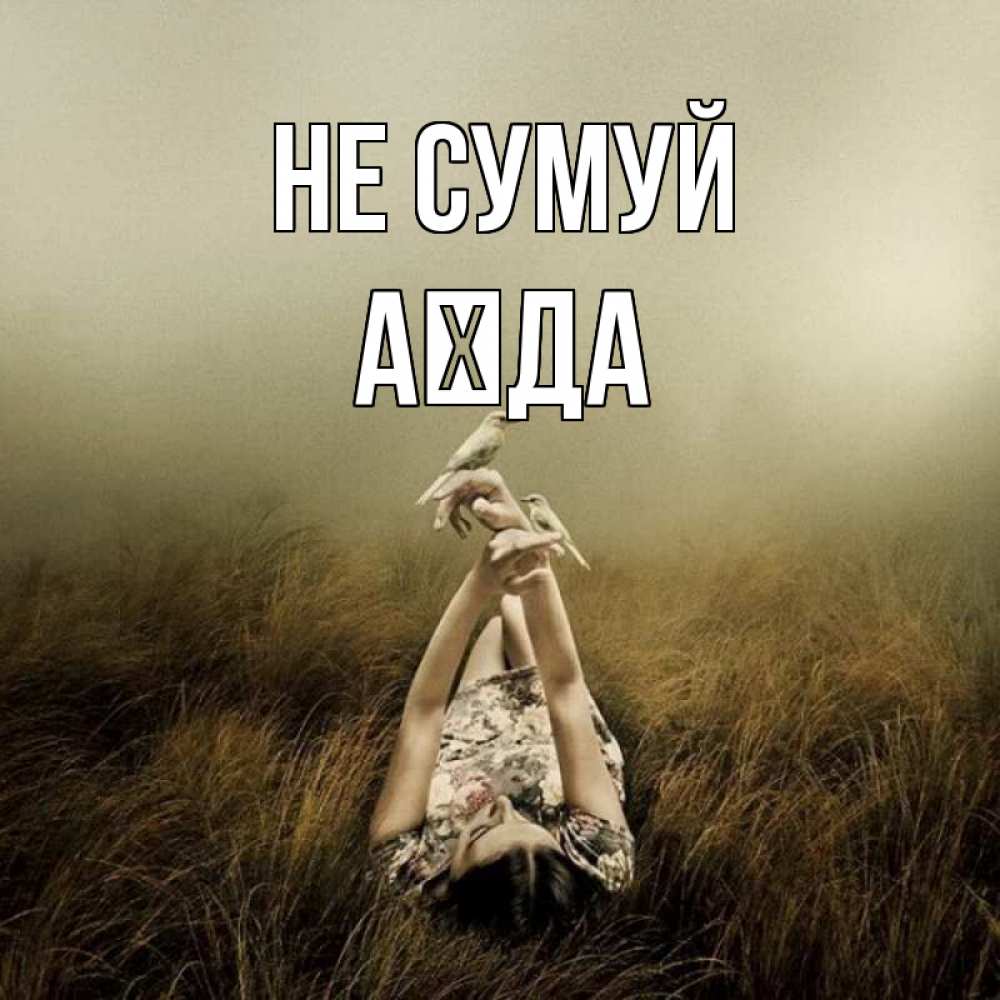 Открытка на каждый день з підписом, Аїда Не сумуй поле и туман Прикольна листівка з побажанням онлайн скачати безкоштовно 