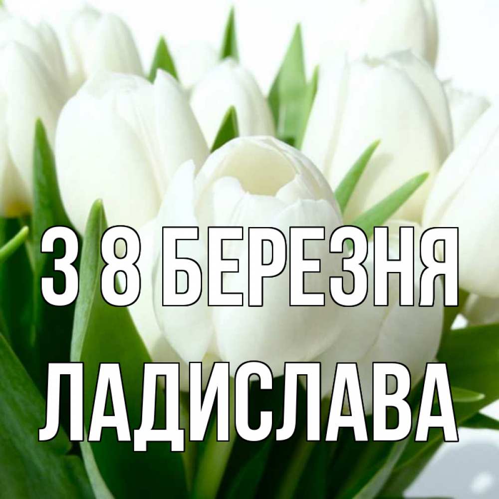 Открытка на каждый день з підписом, Ладислава З 8 БЕРЕЗНЯ цветы Прикольна листівка з побажанням онлайн скачати безкоштовно 
