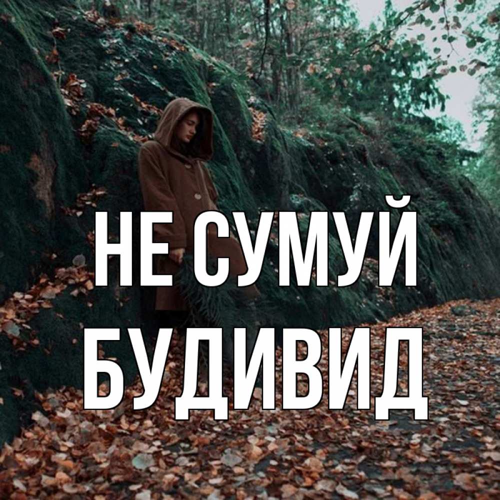 Открытка на каждый день з підписом, Будивид Не сумуй осенний лес Прикольна листівка з побажанням онлайн скачати безкоштовно 