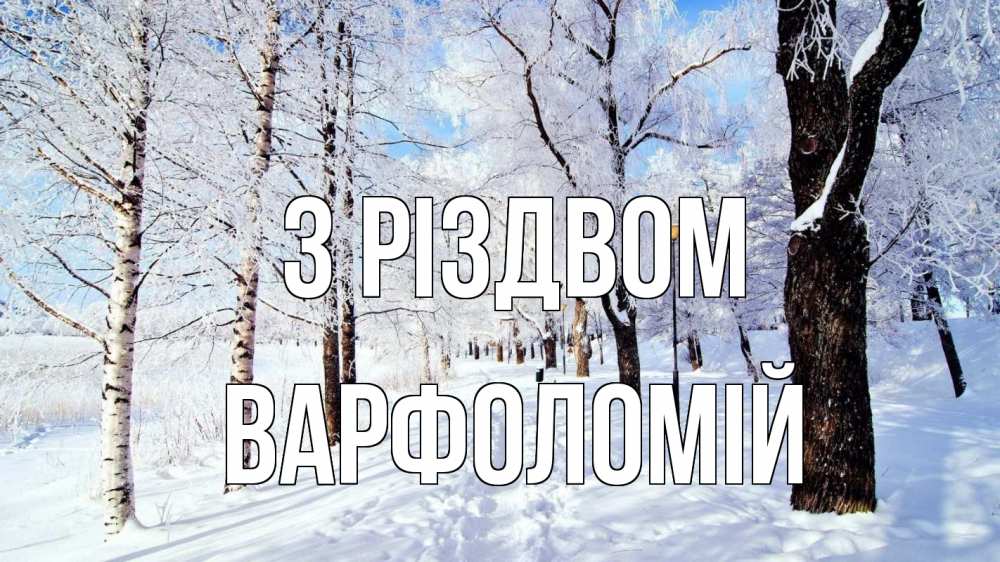 Открытка на каждый день з підписом, Варфоломій З Різдвом зимний лес Прикольна листівка з побажанням онлайн скачати безкоштовно 