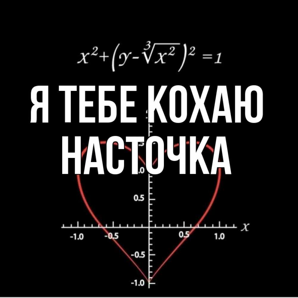 Открытка на каждый день з підписом, Насточка Я тебе кохаю сердечная формула Прикольна листівка з побажанням онлайн скачати безкоштовно 